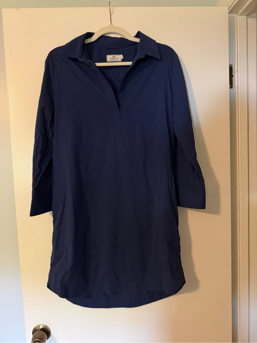 Vineyard Vines Performance Navy Popover Shirt Dress, Size S